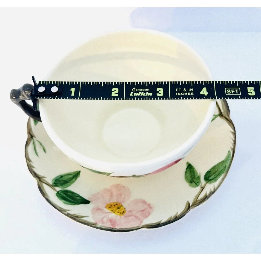 Franciscan Desert Rose Tea Cup & Saucer USA Pink Floral Vintage Replacement